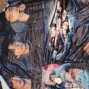 BT-S Merch BLANKET GIFT Kpop Throw Blanket (Bag, necklace, photo card, keychain)